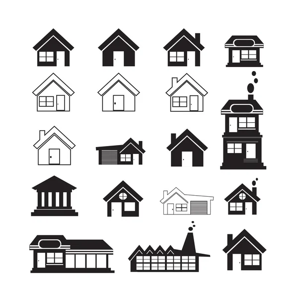 Conjunto de iconos inmobiliarios — Vector de stock