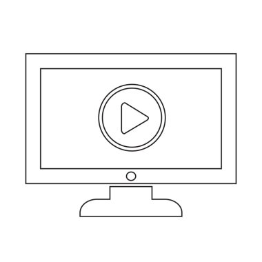 düğme tv simgesi tasarım illüstrasyon oynamak