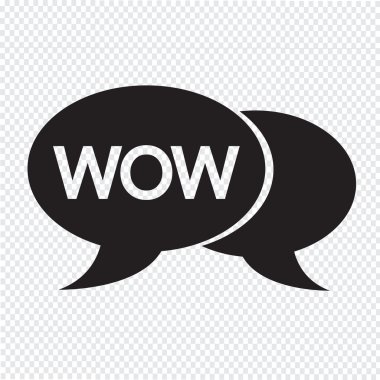 Internet kısaltması sohbet kabarcık illüstrasyon Vay