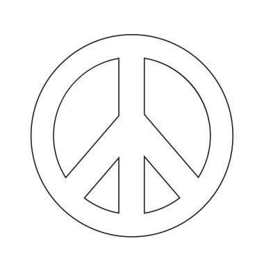 Hippi barış sembol simge tasarlamak