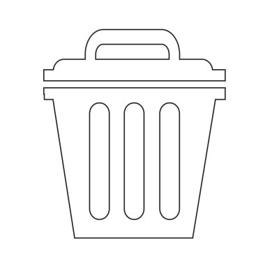 Çöp kutusu simgesini sembolü şekil