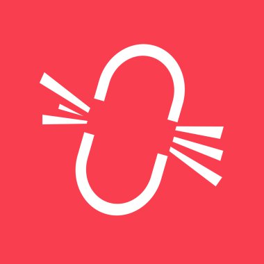 Kırık bağlantı simgesi tasarım illüstrasyon