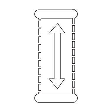 Yükseklik simgesi tasarım illüstrasyon
