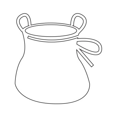 Tebeşir çanta tırmanmak simgesi tasarım illüstrasyon