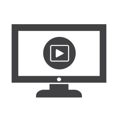 düğme tv simgesi tasarım illüstrasyon oynamak