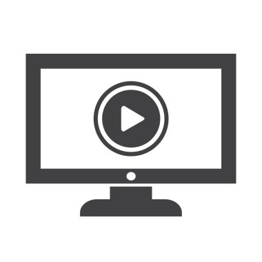 düğme tv simgesi tasarım illüstrasyon oynamak