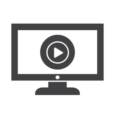 düğme tv simgesi tasarım illüstrasyon oynamak