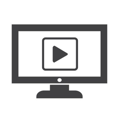 düğme tv simgesi tasarım illüstrasyon oynamak