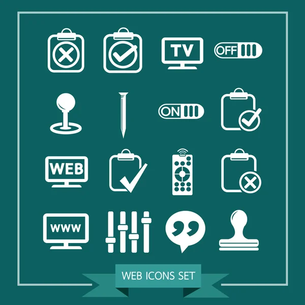 Conjunto de ícones web para website e comunicação — Vetor de Stock