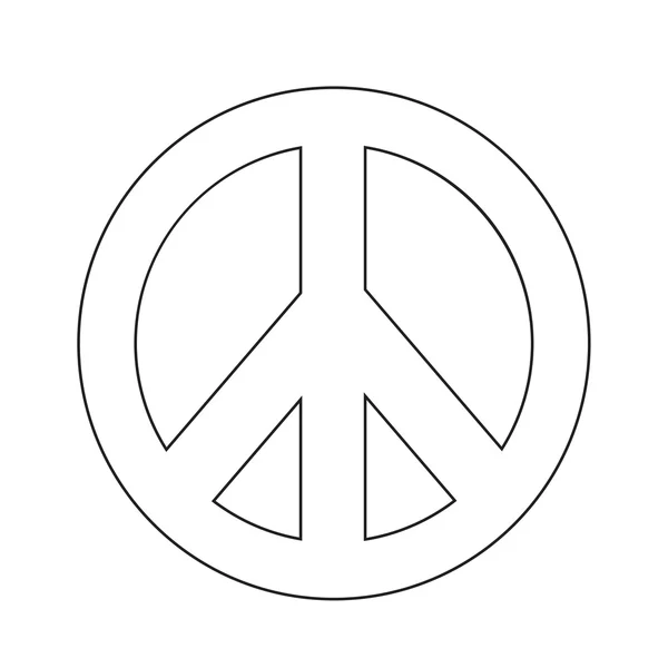 Ikone des Hippie-Friedens — Stockvektor