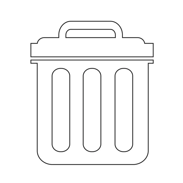 Çöp kutusu simgesini sembolü şekil — Stok Vektör