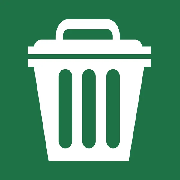Çöp kutusu simgesini sembolü şekil — Stok Vektör