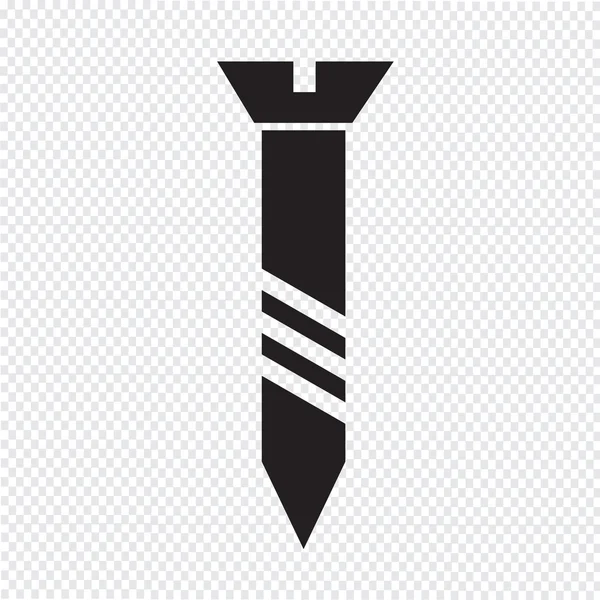 Tornillo icono símbolo Ilustración — Vector de stock