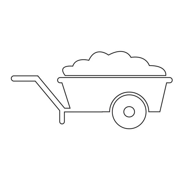 Carro de carretilla icono símbolo Ilustración — Vector de stock