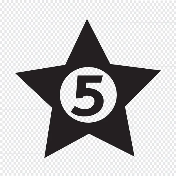 Pěti hvězdičkový Hotel Icon design ilustrace — Stockový vektor