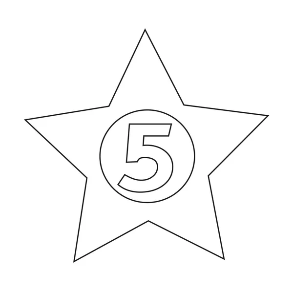 Hotel de cinco estrellas Icon design Ilustración — Vector de stock