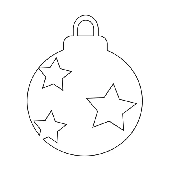 Kerstmis bal pictogram ontwerp illustratie — Stockvector