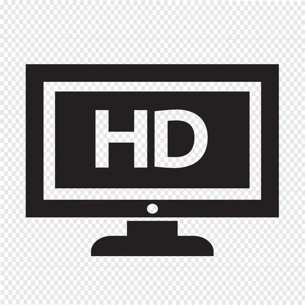 Design icône TV HD Illustration — Image vectorielle
