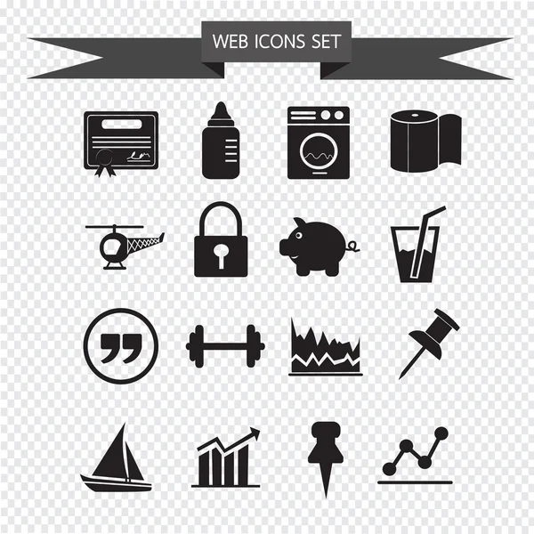 Iconos web Establecer ilustración — Vector de stock