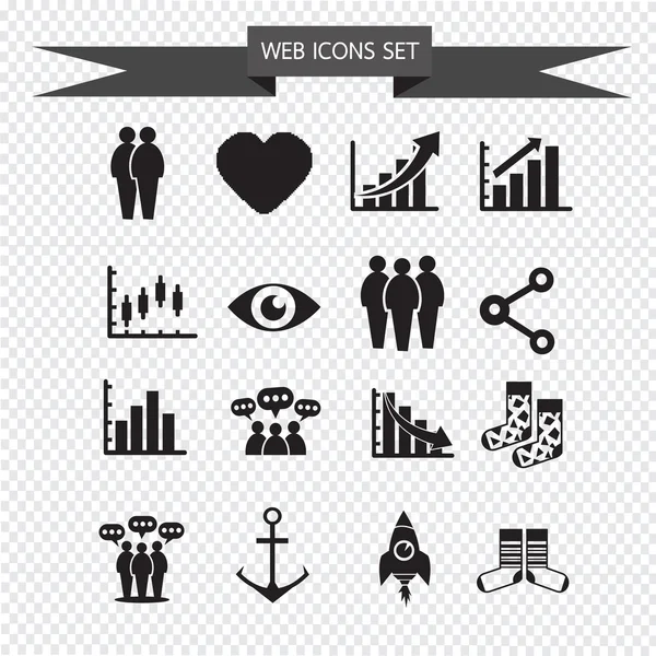 Web icons Set illustration — Stock Vector