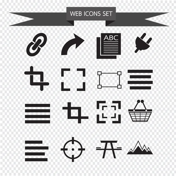 Icônes web Définir illustration — Image vectorielle