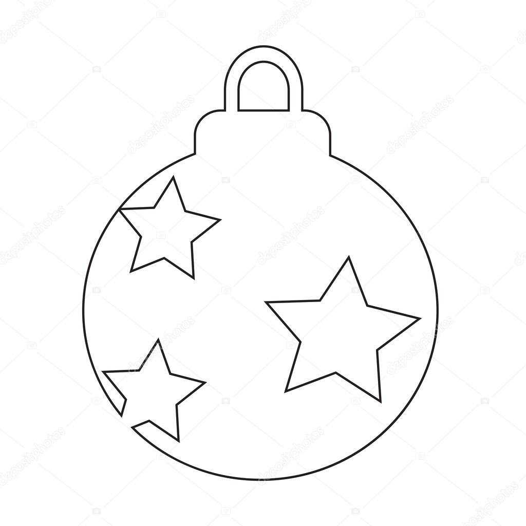 Christmas Ball icon design Illustration