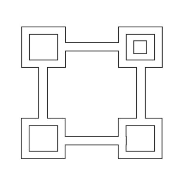 Kuruluş birimi vektör simge satırı simgesi