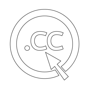 Etki alanı nokta cc işareti simgesi illüstrasyon