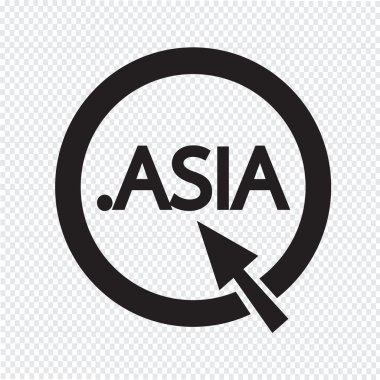 Etki alanı nokta Asya işareti simgesi illüstrasyon