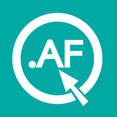 Afganistan Domain nokta Af işareti simgesi illüstrasyon
