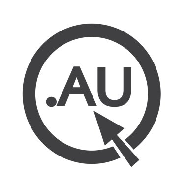 Avustralya etki alanı nokta Au işareti simgesi illüstrasyon