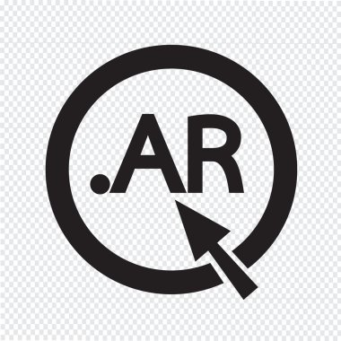 Arjantin Domain nokta Ar işareti simgesi illüstrasyon