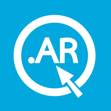 Arjantin Domain nokta Ar işareti simgesi illüstrasyon