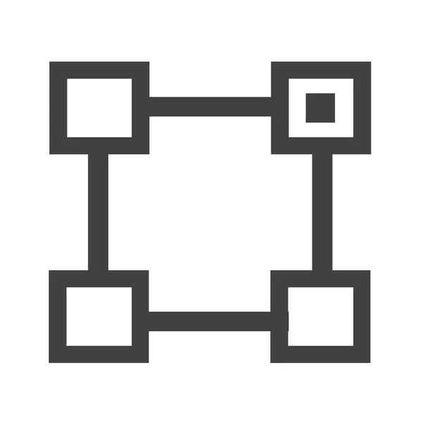 Org Unidad vector símbolo línea icono — Vector de stock