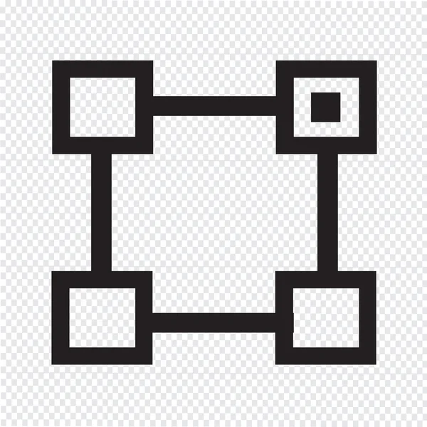 Org Unité vectoriel symbole ligne icône — Image vectorielle