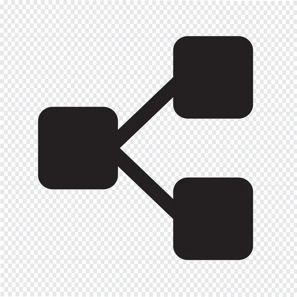 Illustration d'icône de structure d'arbre — Image vectorielle