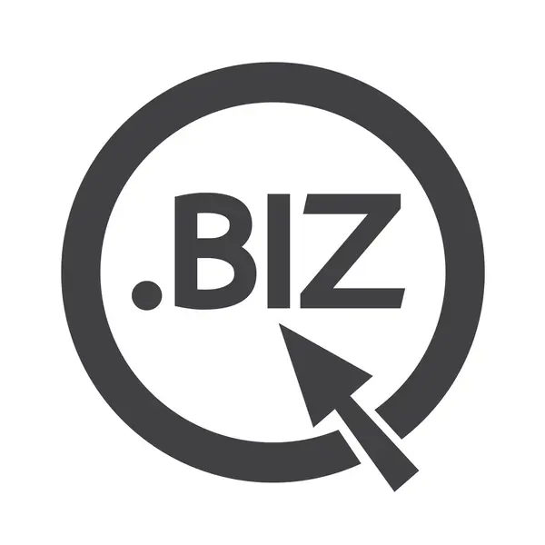 Domain dot biz zeichen symbol illustration — Stockvektor