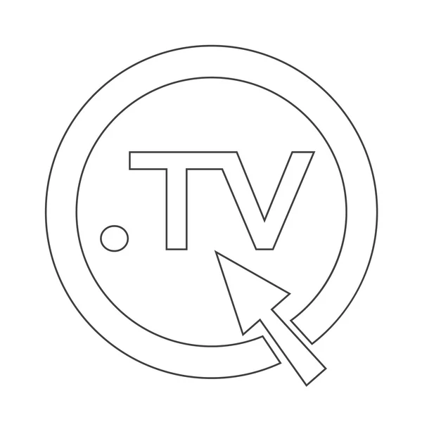 Domän dot Tv sign ikon Illustration — Stock vektor