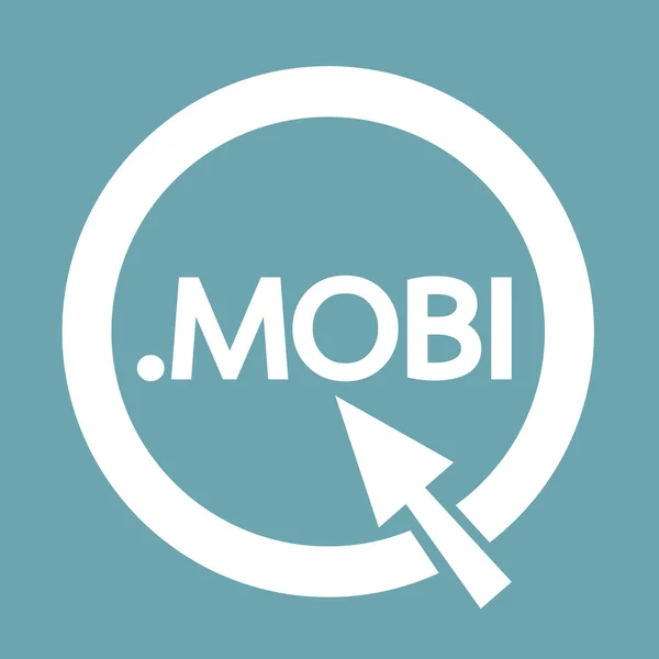 Icono de signo mobi de punto de dominio Ilustración — Vector de stock