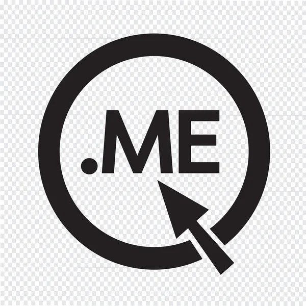 Domain dot me sign icon Ilustración — Archivo Imágenes Vectoriales