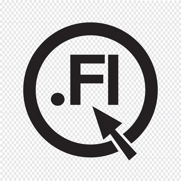 Finland Domain dot FI sign icon Illustration — Stock Vector