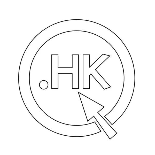 Hong Kong Domain dot HK sign icon Illustration — Stock Vector