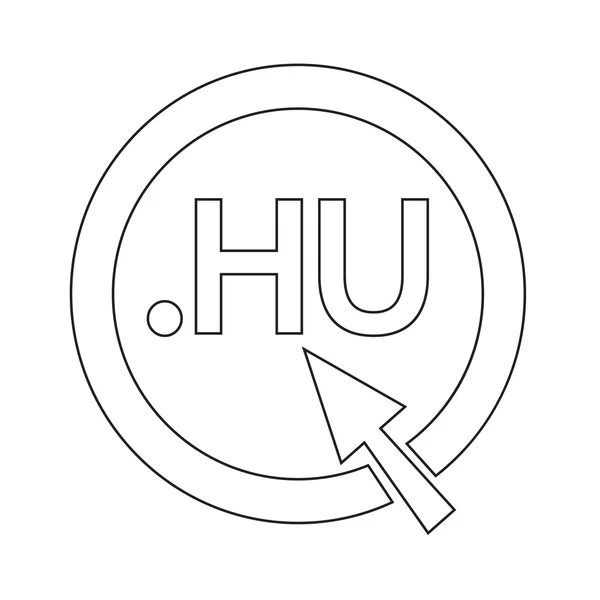 Ungarische domäne dot hu zeichen symbol illustration — Stockvektor