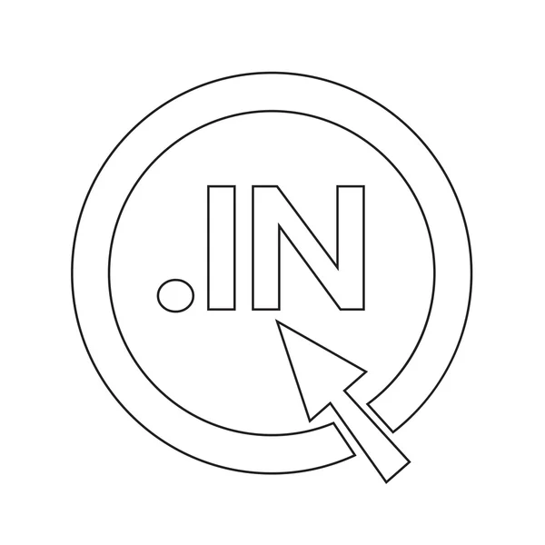 Inde Domaine point IN signe icône Illustration — Image vectorielle