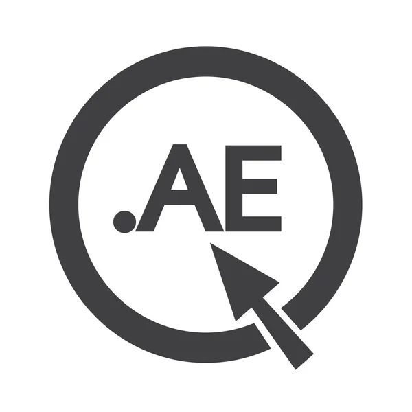 Spojené arabské emiráty doména tečka Ae znamení ikona ilustrace — Stockový vektor