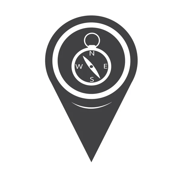 Map Pointer compass icon — Stock Vector