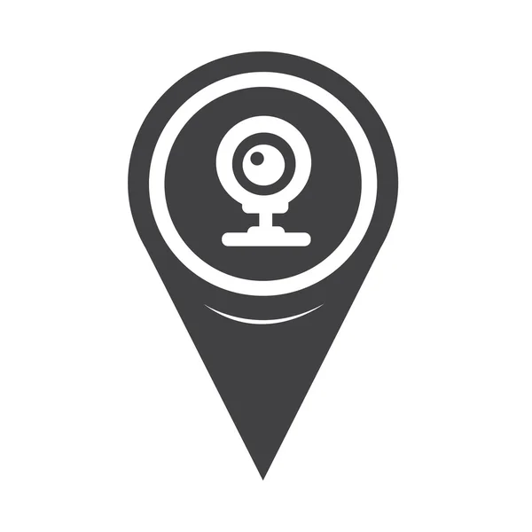 Carte géographique Pointer webcam icon — Image vectorielle