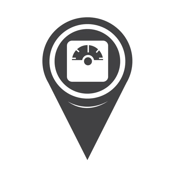 Mapa Pin Pointer aparato de ponderación icono — Vector de stock
