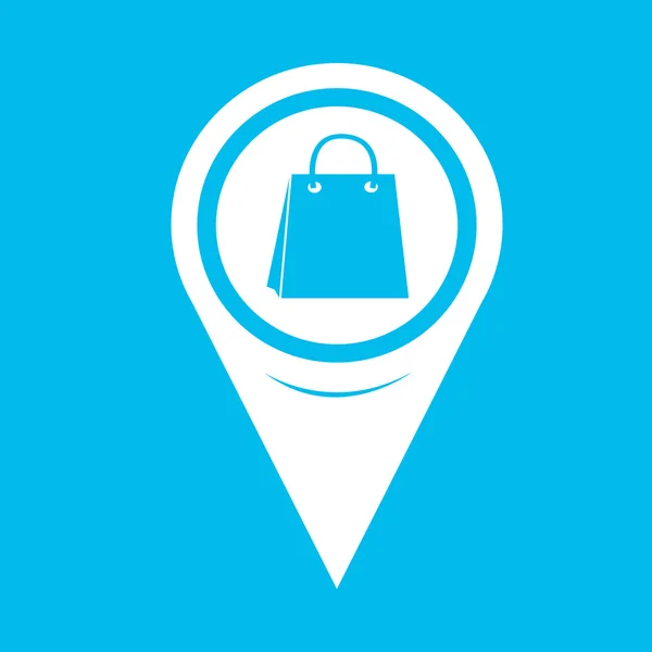 Χάρτης δείκτη πώληση Pin εικονίδιο τσάντα για ψώνια — Διανυσματικό Αρχείο