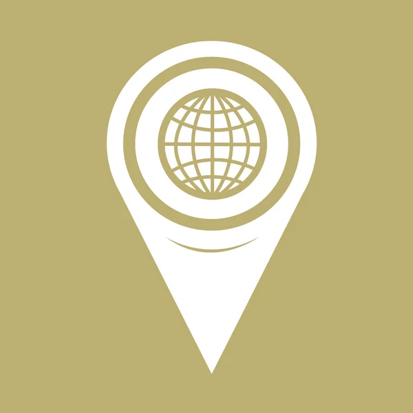 Carte géographique Pin Pointer Globe Icon — Image vectorielle